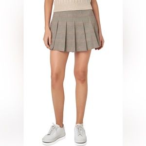 English Factory Pleated Check Skort